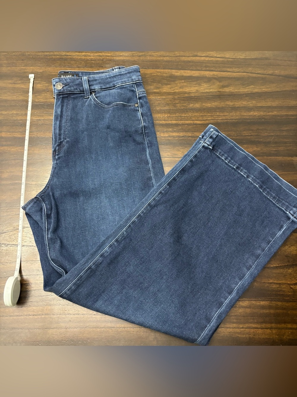 PAIGE Anessa High Rise Wide Leg Jeans Medium Wash Blue Size 29